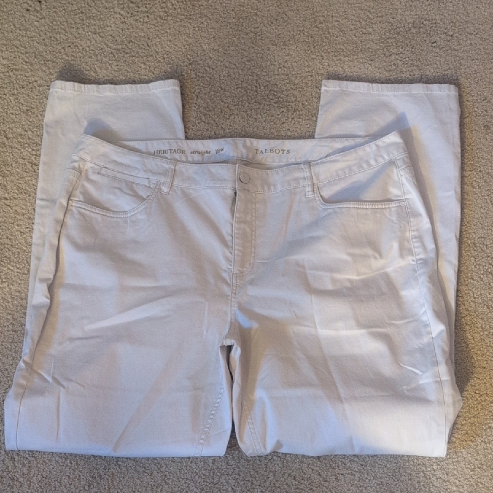 Talbots White Straight Leg Pants